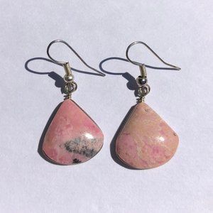 ‼️ Pink Stone Triangle Earrings ‼️